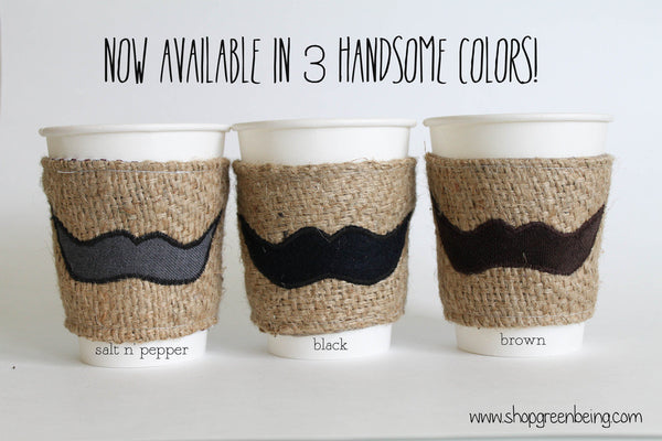 Mustache Coffee Sleeves